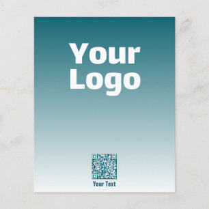 Prospectus 11,4 Cm X 14,2 Cm Votre logo avec code QR modifiable et ombre dégrad