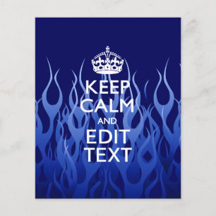 Prospectus 11,4 Cm X 14,2 Cm Votre texte sur Garder le calme sur Blue Racing Fl