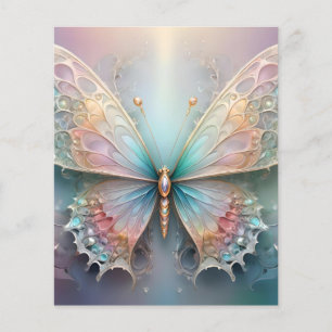 Prospectus 11,4 Cm X 14,2 Cm Whispers of Color : Pastel Fractal Butterfly Dream