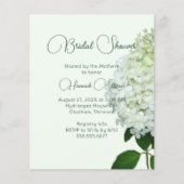Prospectus 11,4 Cm X 14,2 Cm White Hydrangea Budget Douche nuptiale Invitation (Devant)