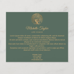 Prospectus 11,4 Cm X 14,2 Cm Willow Tree of Life Entraîneur, Thérapie, Psycholo