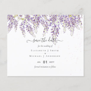 Prospectus 11,4 Cm X 14,2 Cm Wisteria Dusty Mariage rose Dates de sauvegarde BU
