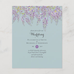 Prospectus 11,4 Cm X 14,2 Cm Wisteria Floral Garden Lavender Mariage Sage Flyer