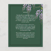 Prospectus 11,4 Cm X 14,2 Cm WISTERIA PHOTO Overlay Green Wedding Invitation (Dos)
