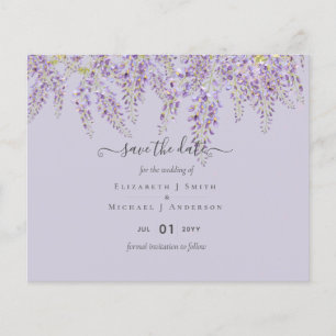 Prospectus 11,4 Cm X 14,2 Cm Wisteria Purple Mariage Dates d'enregistrement BUD