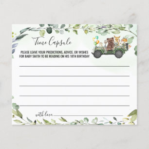 Prospectus 11,4 Cm X 14,2 Cm Woodland Animals Time Capsule Conseil pour la cart