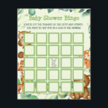 Prospectus 11,4 Cm X 14,2 Cm Woodland Greenery Eucalyptus Baby Shower Bingo<br><div class="desc">You can find matching in my collection or other modern theme for baby shower and birthday in my shop. Feel free to message if you are looking for some unusual</div>
