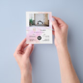 Prospectus 11,4 Cm X 14,2 Cm Yoga Classes Photo Logo Aquarelle Rose Gold Chic (main)