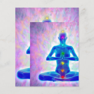 Prospectus 11,4 Cm X 14,2 Cm yogi, yoga, système chakra, énergie, chi, aura, re