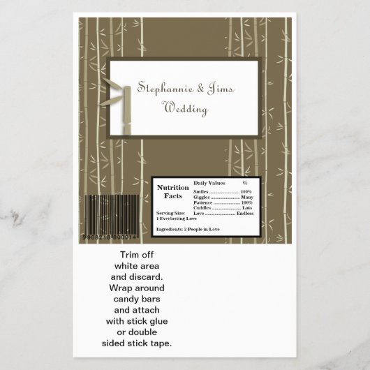 Prospectus 14 Cm X 21,6 Cm 2 Bliss en bambou Hershey's Grand Barre (Devant)