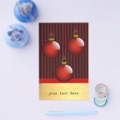 Prospectus 14 Cm X 21,6 Cm 3 ornements rouges (Simple)