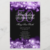 Prospectus 14 Cm X 21,6 Cm 50e anniversaire Programme Glam Lights Purple Menu (Devant)