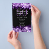 Prospectus 14 Cm X 21,6 Cm 50e anniversaire Programme Glam Lights Purple Menu (Poignée)