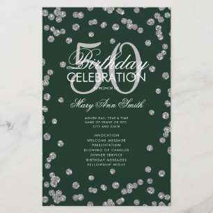 Prospectus 14 Cm X 21,6 Cm 50e Anniversaire Programme Parties scintillant Arg