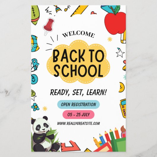 Prospectus 14 Cm X 21,6 Cm Affiches de rentrée scolaire pour les enseignants (Devant)