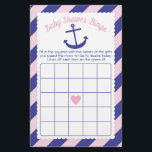 Prospectus 14 Cm X 21,6 Cm Ancre nautique Baby shower Bingo Jeu rose et marin<br><div class="desc">Ce design est dans notre thème baby shower "Ancre nautique" en rose et bleu marine. La collection de produits de coordination est disponible dans notre boutique, zazzle.com/doodlelulu*. Contactez-nous si vous avez besoin que cette conception s'applique à un produit spécifique pour créer votre propre article de correspondance unique! Merci tellement pour...</div>