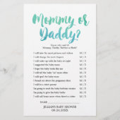 Prospectus 14 Cm X 21,6 Cm Aquarelle calligraphie Baby Babble Game (Devant)