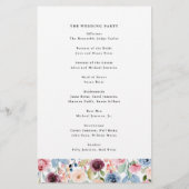 Prospectus 14 Cm X 21,6 Cm Aquarelle Fleur Fleurit Bordure, Programme Papier (Dos)