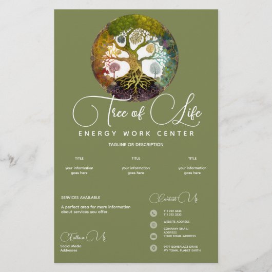 Prospectus 14 Cm X 21,6 Cm Arbre des saisons de la vie (Devant)