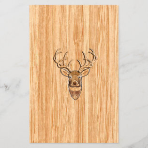 Prospectus 14 Cm X 21,6 Cm Arrière - plan de bois de cerf de queue blanche