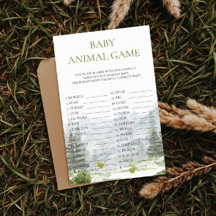 Prospectus 14 Cm X 21,6 Cm Baby Animal Game Aventure Baby shower de montagne