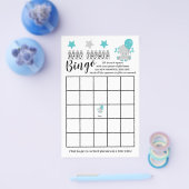 Prospectus 14 Cm X 21,6 Cm Baby shower Bingo Blue Elephant Game Card (Simple)