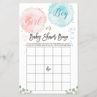 Prospectus 14 Cm X 21,6 Cm Baby shower Bingo Jeu