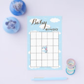 Prospectus 14 Cm X 21,6 Cm Baby shower BINGO Rose/Bleu/Château (Simple)