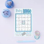 Prospectus 14 Cm X 21,6 Cm Baby shower BINGO "Snips and Snails" (Simple)