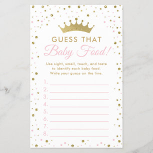 Prospectus 14 Cm X 21,6 Cm Baby shower de devis de nourriture pour bébés Jeu