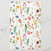 Prospectus 14 Cm X 21,6 Cm Baby shower fleur sauvage Bingo papier Bingo (Dos)