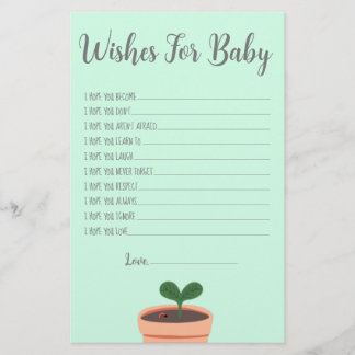 Prospectus 14 Cm X 21,6 Cm Baby shower Game Wives For Baby Flyer