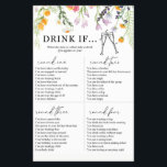 Prospectus 14 Cm X 21,6 Cm Bachelorette Party Jeu Boire si Fleur sauvage<br><div class="desc">Beaucoup de plaisir avec ce Drink if Game! Idéal pour Bachelorette,  Hen Party,  douches en couple, ...  Trouvez les articles correspondants et plus d'options dans ma boutique ou contactez-moi.</div>