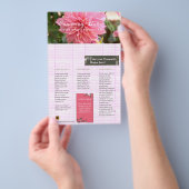 Prospectus 14 Cm X 21,6 Cm Bamboo Rose - Flyer (Poignée)