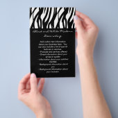 Prospectus 14 Cm X 21,6 Cm Bande moderniste noire et blanche (Poignée)