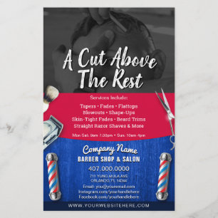 Prospectus 14 Cm X 21,6 Cm Barber Shop & Salon Modèle Coupon personnalisable