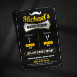 Prospectus 14 Cm X 21,6 Cm Barbier Classique Coiffeuse Coiffeuse<br><div class="desc">Donnez à votre barbershop un look classique et professionnel avec ce modèle de flyer personnalisable captivant! Ce design présente un jeu de couleurs noir et jaune intemporel avec des informations claires et concises sur le service et les prix. Parfait pour attirer de nouveaux clients et pour booster votre marque. Personnalisez...</div>