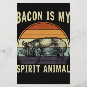 Prospectus 14 Cm X 21,6 Cm BBQ   Bacon est mon esprit animal barbecue
