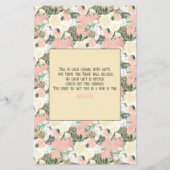 Prospectus 14 Cm X 21,6 Cm Bingo de Fête des mariées de pêche et de crème (Dos)