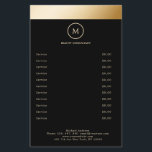 Prospectus 14 Cm X 21,6 Cm Black Gold Stripe Monogramm Circle Flyer<br><div class="desc">Elegant,  black,  gold stripe,  circle,  monogramm flyer.There is no shine or texture. Edit your product in minutes by entering your data. You can change the font,  color and position by "personalizing more".</div>