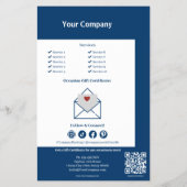 Prospectus 14 Cm X 21,6 Cm Bleu Blanc Loyauté Certificat cadeau Promotion (Dos)