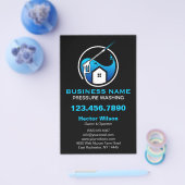 Prospectus 14 Cm X 21,6 Cm Bleu Noir Moderne Pression Lavage Nettoyage (Simple)