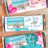 Prospectus 14 Cm X 21,6 Cm Blue Sea Turtle Mariage Candy Bar Wrapper