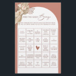 Prospectus 14 Cm X 21,6 Cm Bohemian trouver l'invité bingo nuptiale douche je<br><div class="desc">Conçu pour se coordonner avec notre collection Boho Terracotta Pampas Grass, ce style bohème trouve le jeu de douche de bingo nuptiale avec l'arche tendance et populaire dans les tons terre cuite. Pour une personnalisation plus avancée de cette conception, par exemple la modification de la disposition, de la police ou...</div>