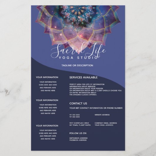 Prospectus 14 Cm X 21,6 Cm Boho Nebula Bloom | Conception de Mandala (Devant)