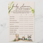 Prospectus 14 Cm X 21,6 Cm Bois Animaux Baby shower Scattegories Jeu (Devant)
