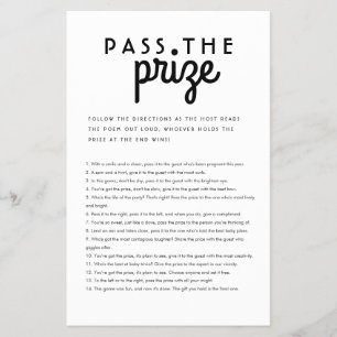 Prospectus 14 Cm X 21,6 Cm Bon marché Passer le prix jeu Baby shower simple