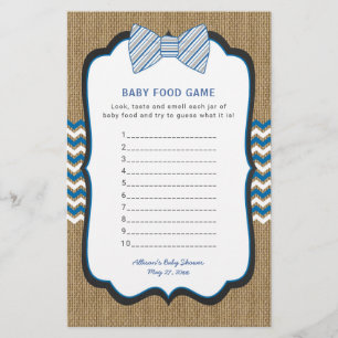 Prospectus 14 Cm X 21,6 Cm Bow Cravate Baby shower Jeu qui connaît maman, nou