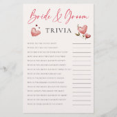Prospectus 14 Cm X 21,6 Cm Bride Groom Trivia Valentine Bridal Shower Elegant (Devant)