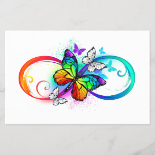 Prospectus 14 Cm X 21,6 Cm Bright infinity with rainbow butterfly